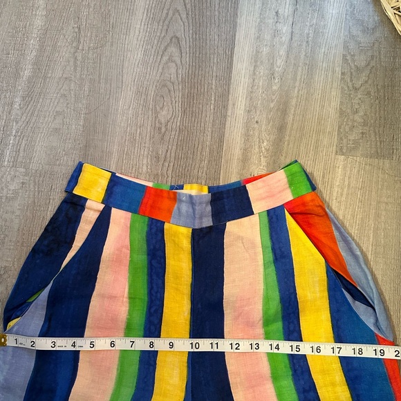 Mara Hoffman Women's High Waist Tie Front Pant, Rainbow/Multi, 4 - Picture 7 of 8